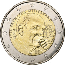 France, 2 Euro, François Mitterand, 2016, Bi-Metallic, MS(64)