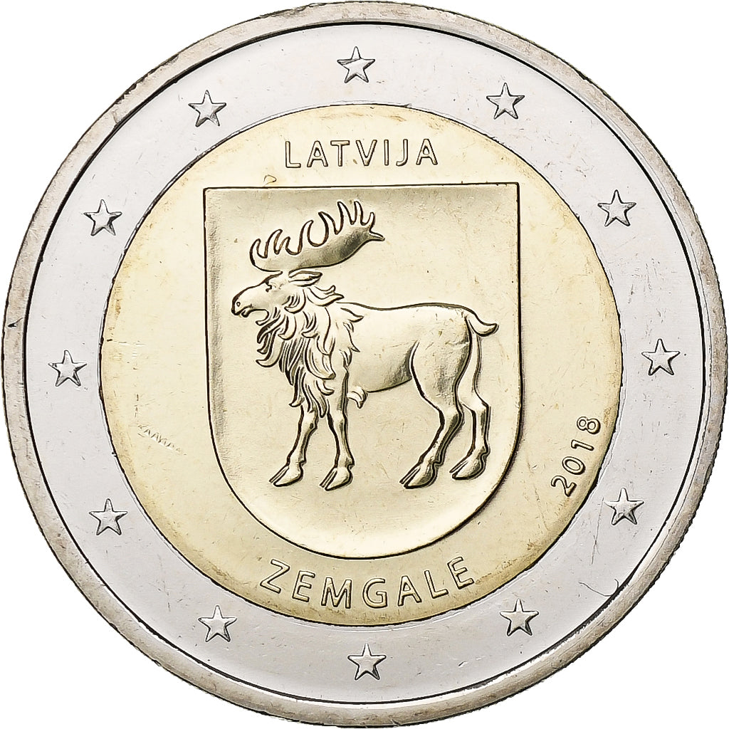 Lettonia, 2 Euro, Zemgale, 2018, SPL, Bi-metallico