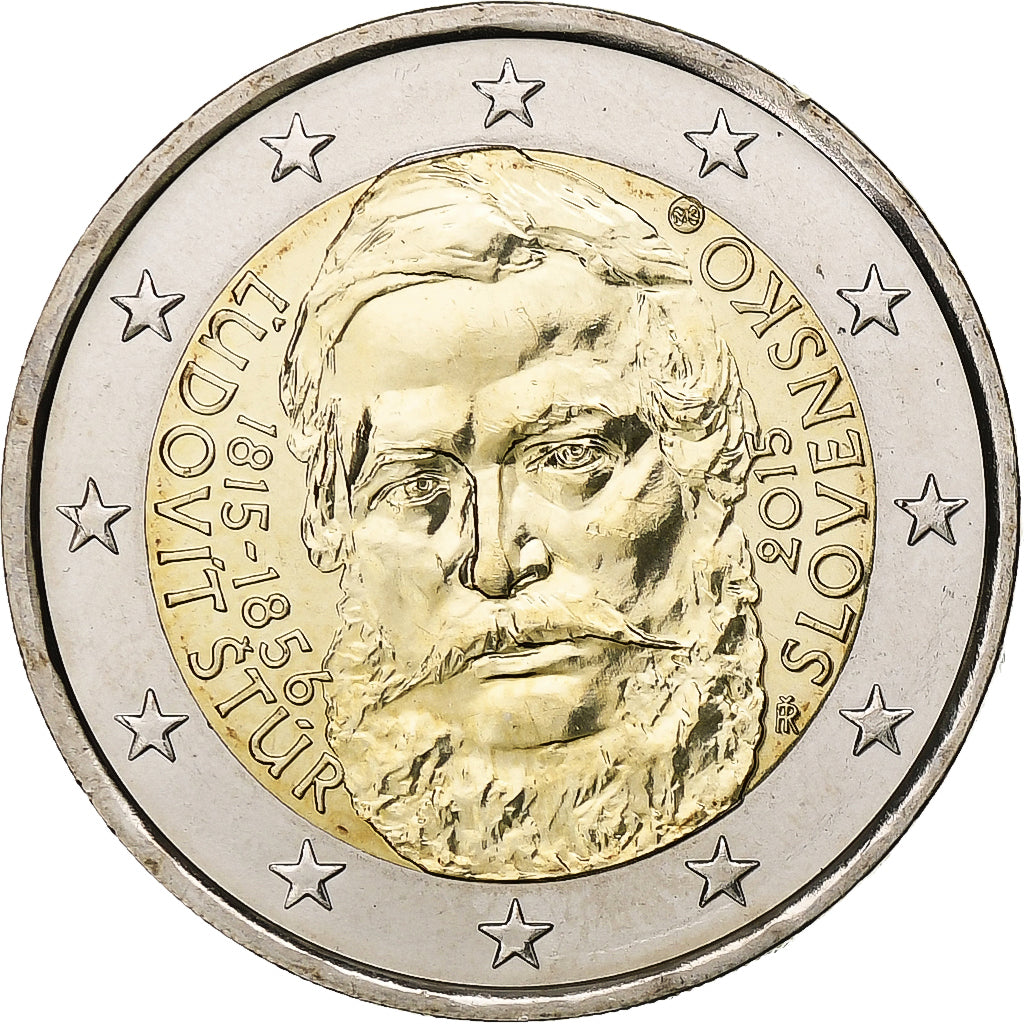 Słowacja, 2 Euro, 2015, Bimetaliczny, MS(64), KM:New