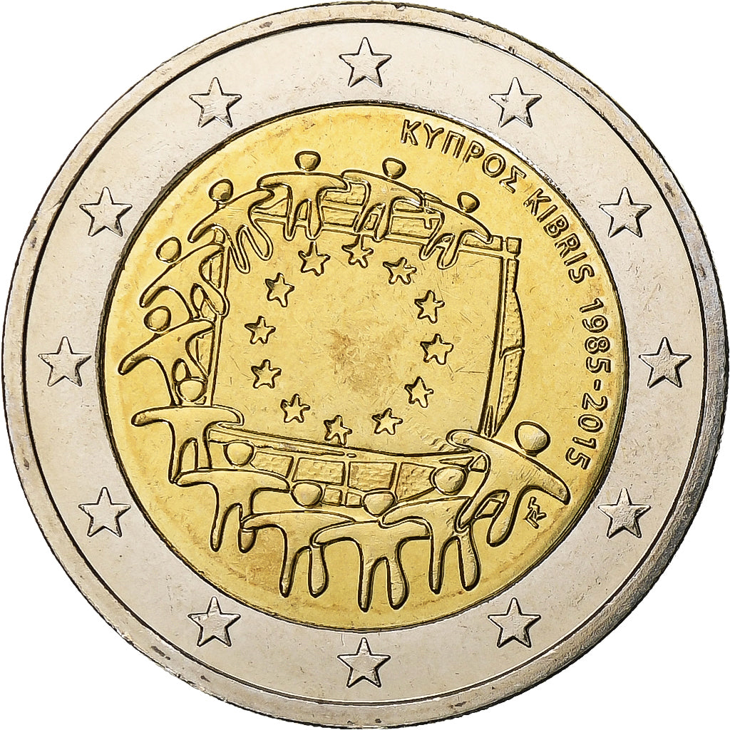 Zypern, 2 Euro, 2015, Bi-Metallic, UNZ+
