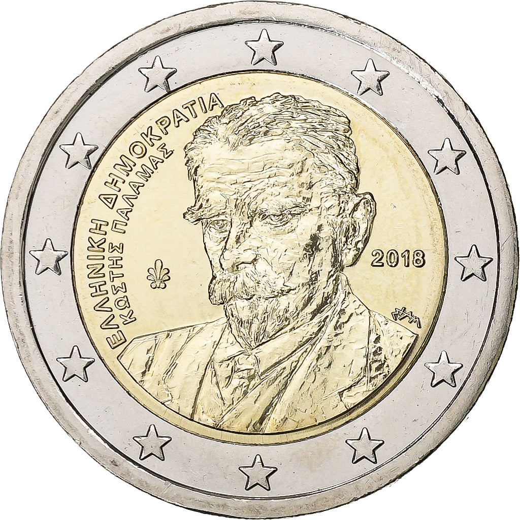 Grecia, 2 Euro, 2018, Bimetálico, SC+
