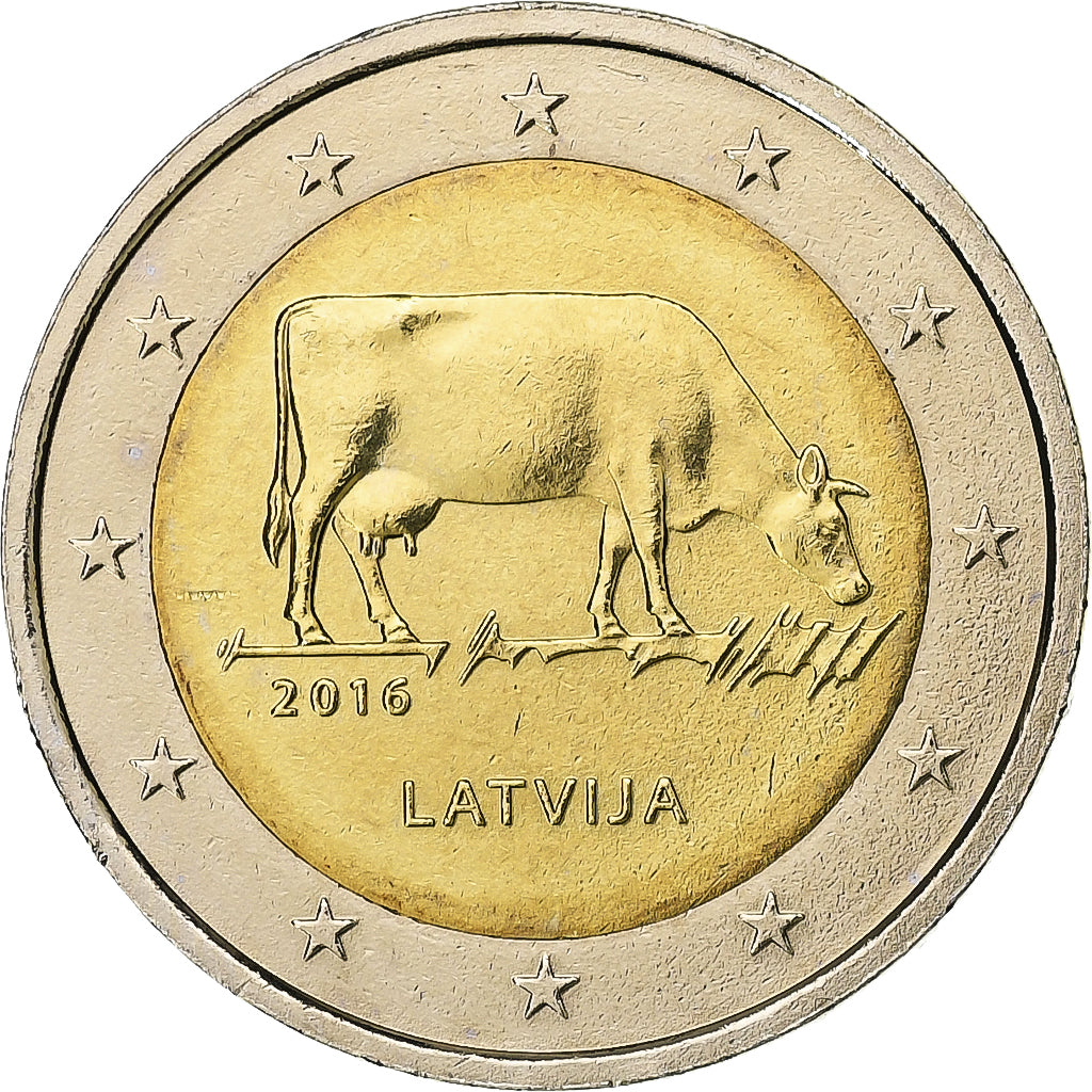 Lettonia, 2 Euro, 2016, Bi-metallico, SPL+, KM:New