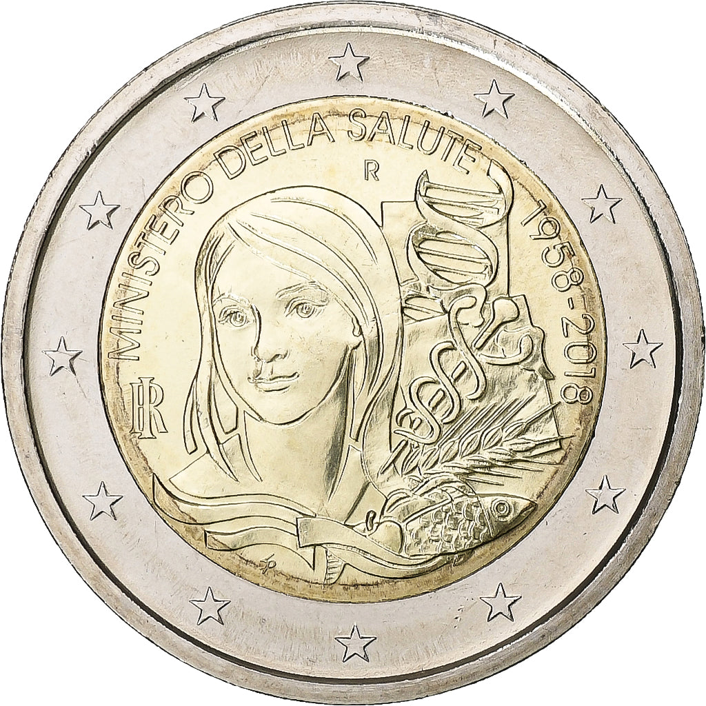 Italy, 2 Euro, 2018, Bi-Metallic, MS(64), KM:New