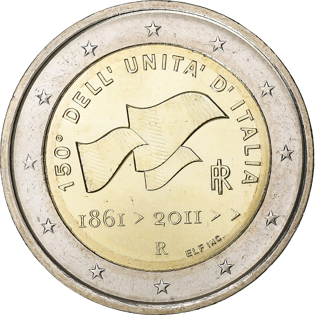Włochy, 2 Euro, 2011, Bimetaliczny, MS(64)
