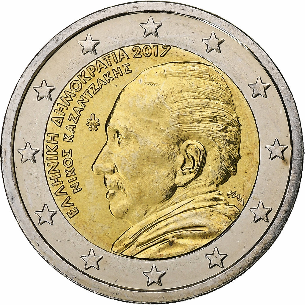 Grécia, 2 Euro, 2017, Bimetálico, MS(64), KM:New