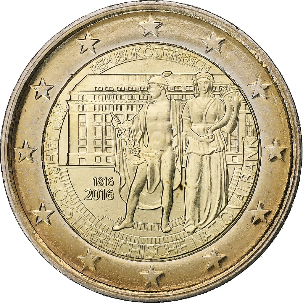 Austria, 2 Euro, 2016, Bi-Metallic, MS(60-62)