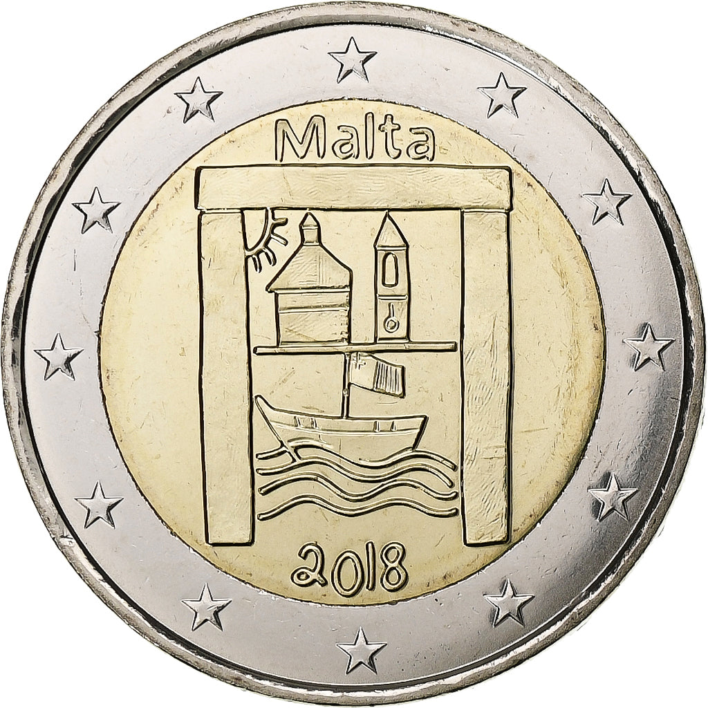 Malte, 2 Euro, From Children in solidarity, 2018, Bimétallique, SPL+