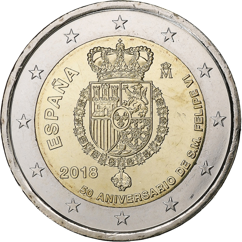 Spain, 2 Euro, 2018, Bi-Metallic, MS(64), KM:New