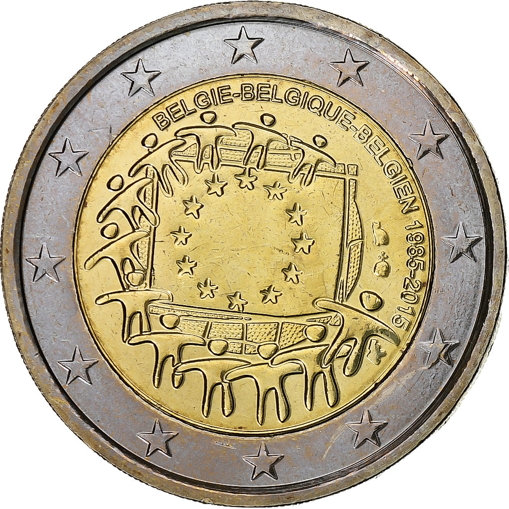 België, 2 Euro, 2015, Brussels, Bi-Metallic, UNC-
