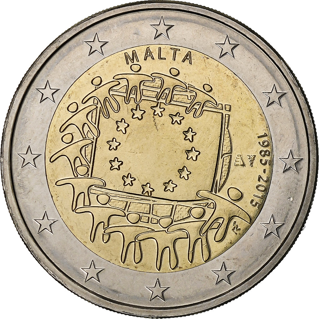 Malta, 2 Euro, 2015, Bi-Metallic, MS(63)