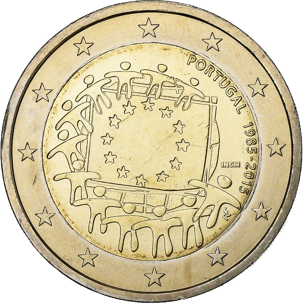 Portugal, 2 Euro, 30 ans   Drapeau européen, 2015, Bi-Metallic, MS(64), KM:New