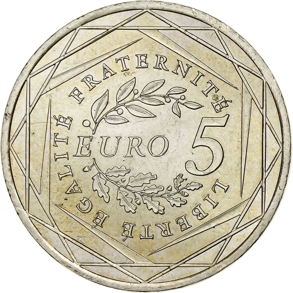 Francja, 5 Euro, Semeuse, 2008, Srebro, MS(60-62), KM:1534