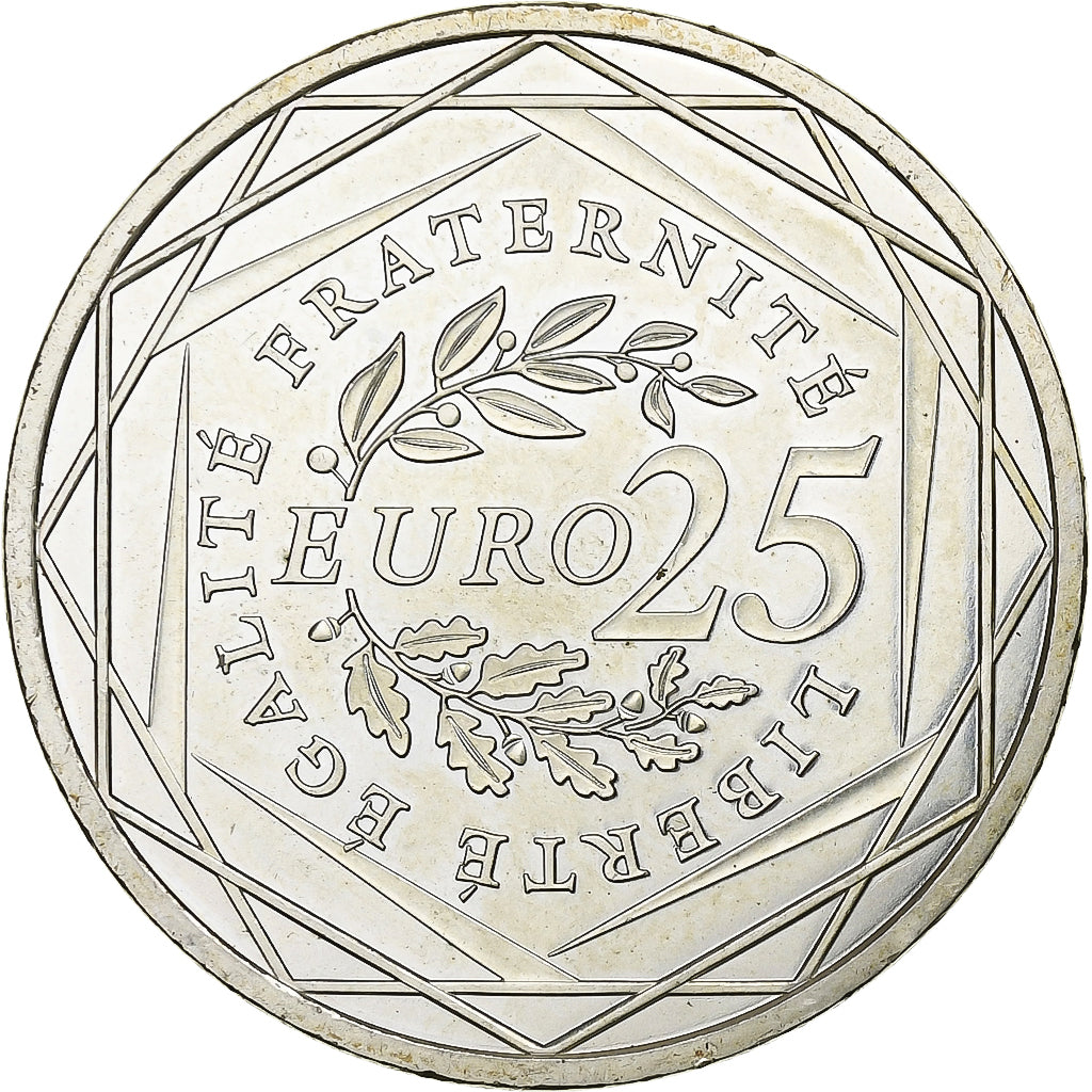 France, 25 Euro, 2009, Paris, Silver, MS(63), KM:1581