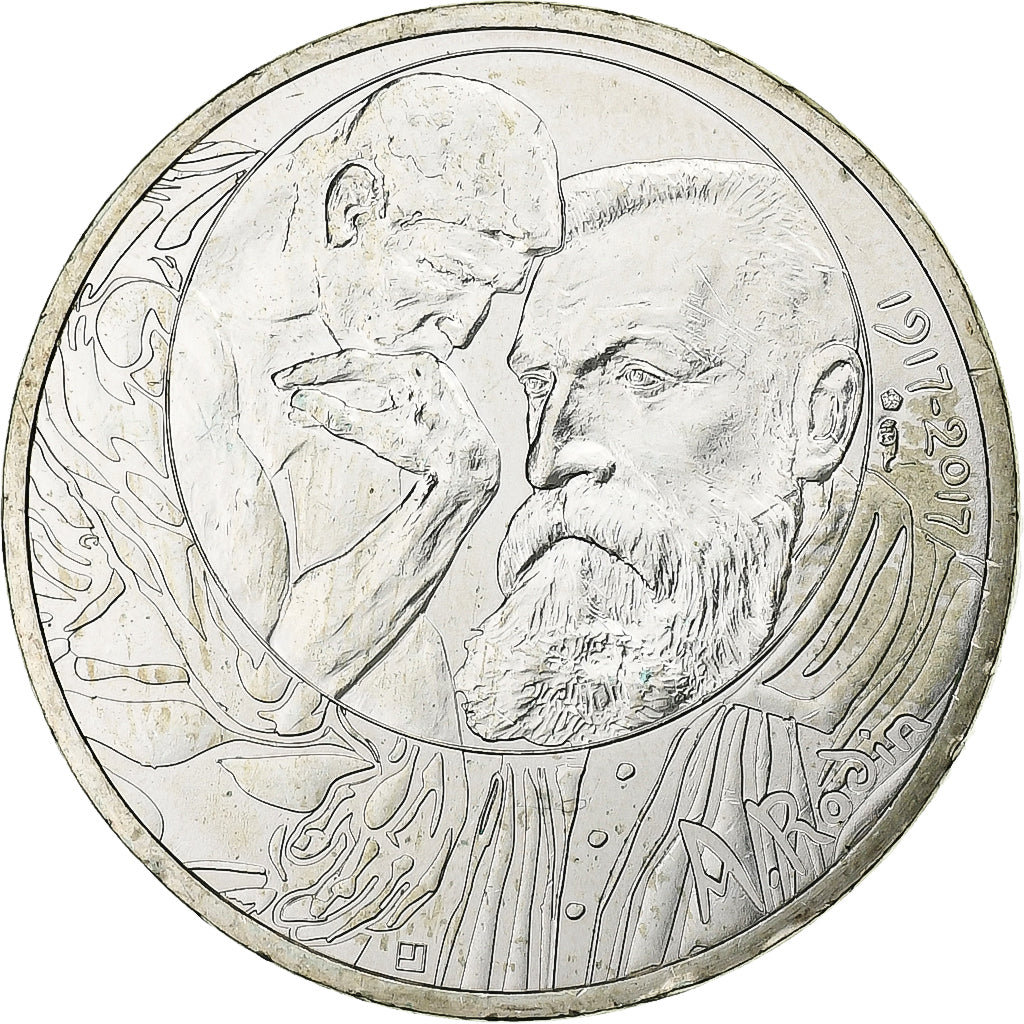 France, 10 Euro, Centenaire du décès d'Auguste Rodin, 2017, Monnaie de Paris