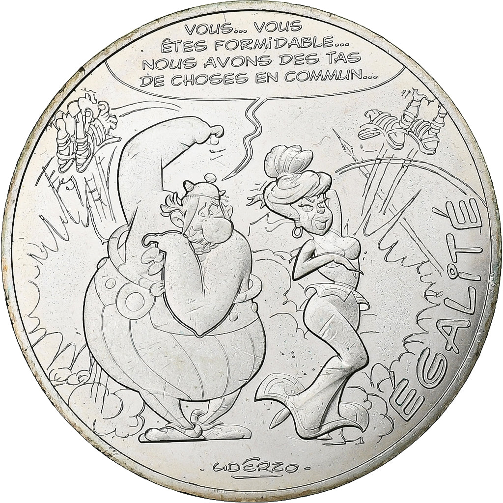 France, 10 Euro, Astérix - Égalité, 2015, Monnaie de Paris, MS(63), Silver