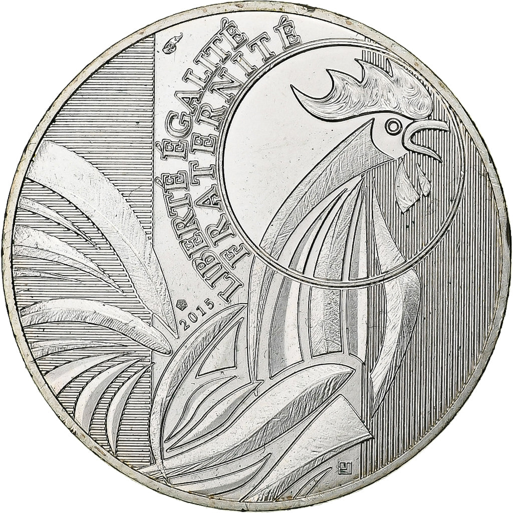 France, 10 Euro, Coq, 2015, Monnaie de Paris, Silver, MS(64)