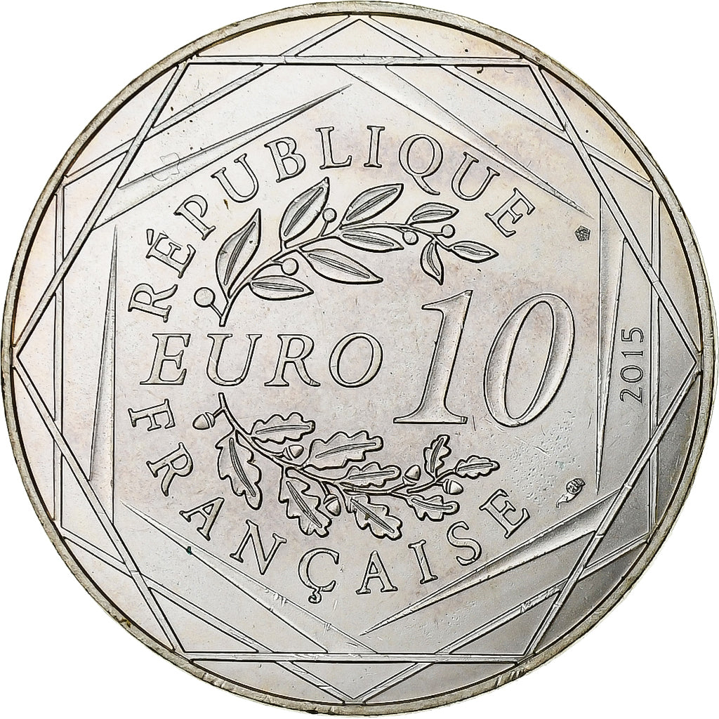 France, 10 Euro, Asterix - Fraternité, 2015, Monnaie de Paris, Silver, MS(63)