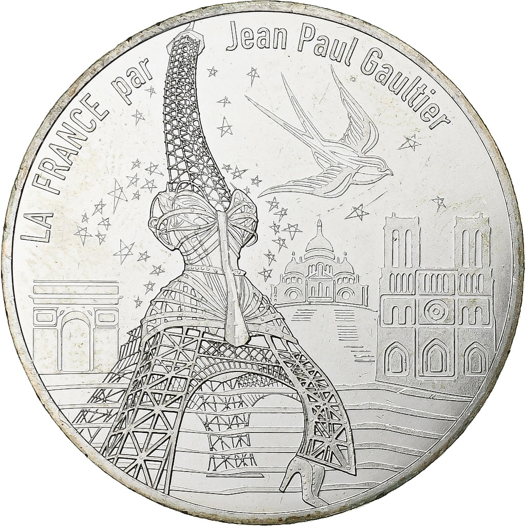 France, 10 Euro, Jean-Paul Gaultier, 13, 2017, Silver, MS(63)