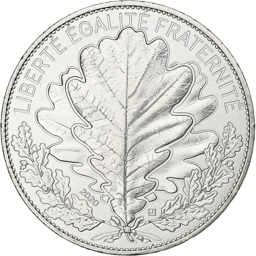 France, 20 Euro, Le Chêne, 2020, Paris, Silver, MS(65-70)