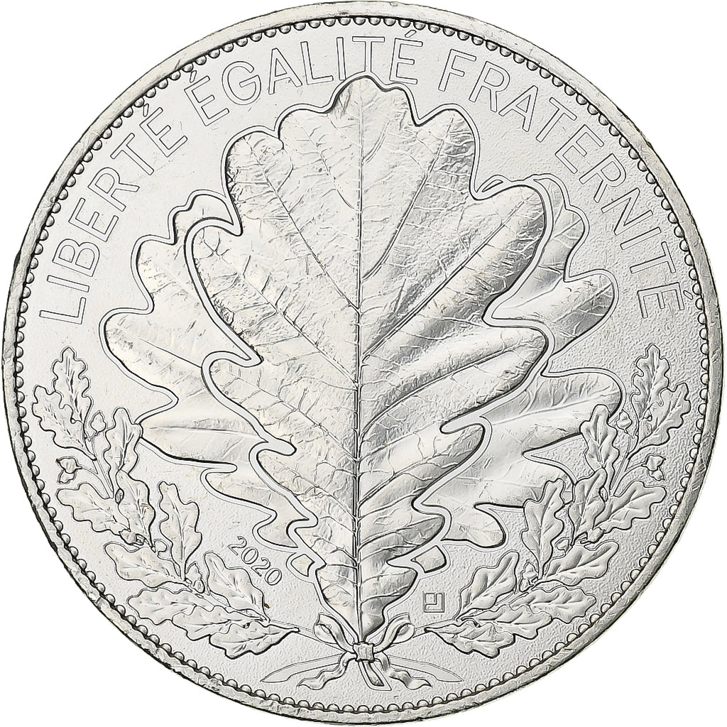 France, 20 Euro, Le Chêne, 2020, Paris, Silver, MS(65-70)