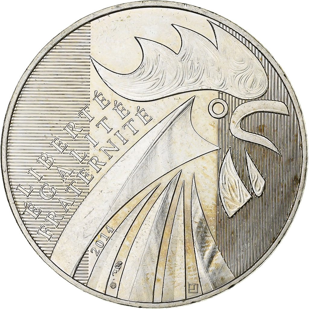 Francja, 10 Euro, 2014, Srebro, MS(63)