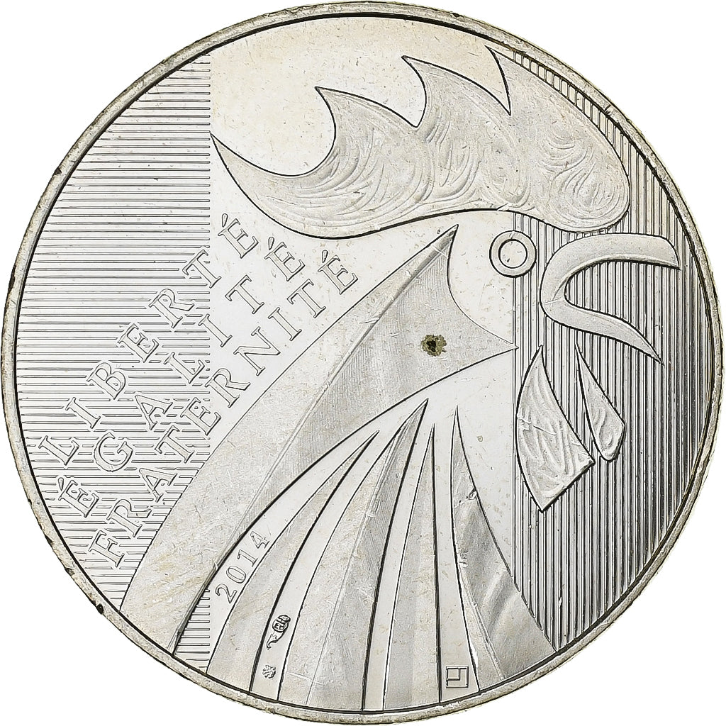 Francja, 10 Euro, 2014, Srebro, MS(63)