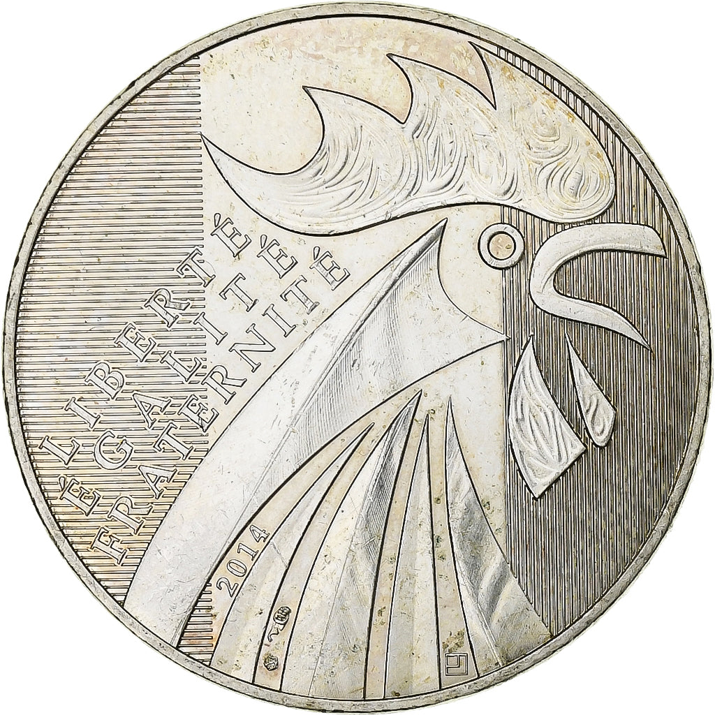 Francja, 10 Euro, 2014, Srebro, MS(63)
