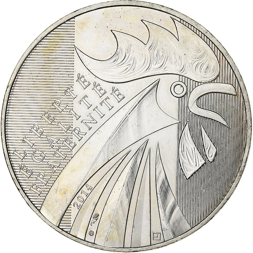 Francja, 10 Euro, 2014, Srebro, MS(63)