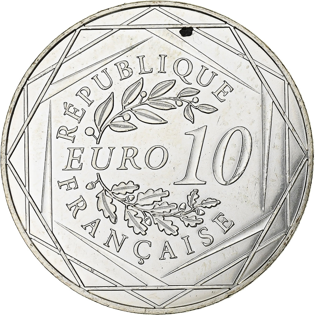 France, 10 Euro, 2014, Silver, MS(63)