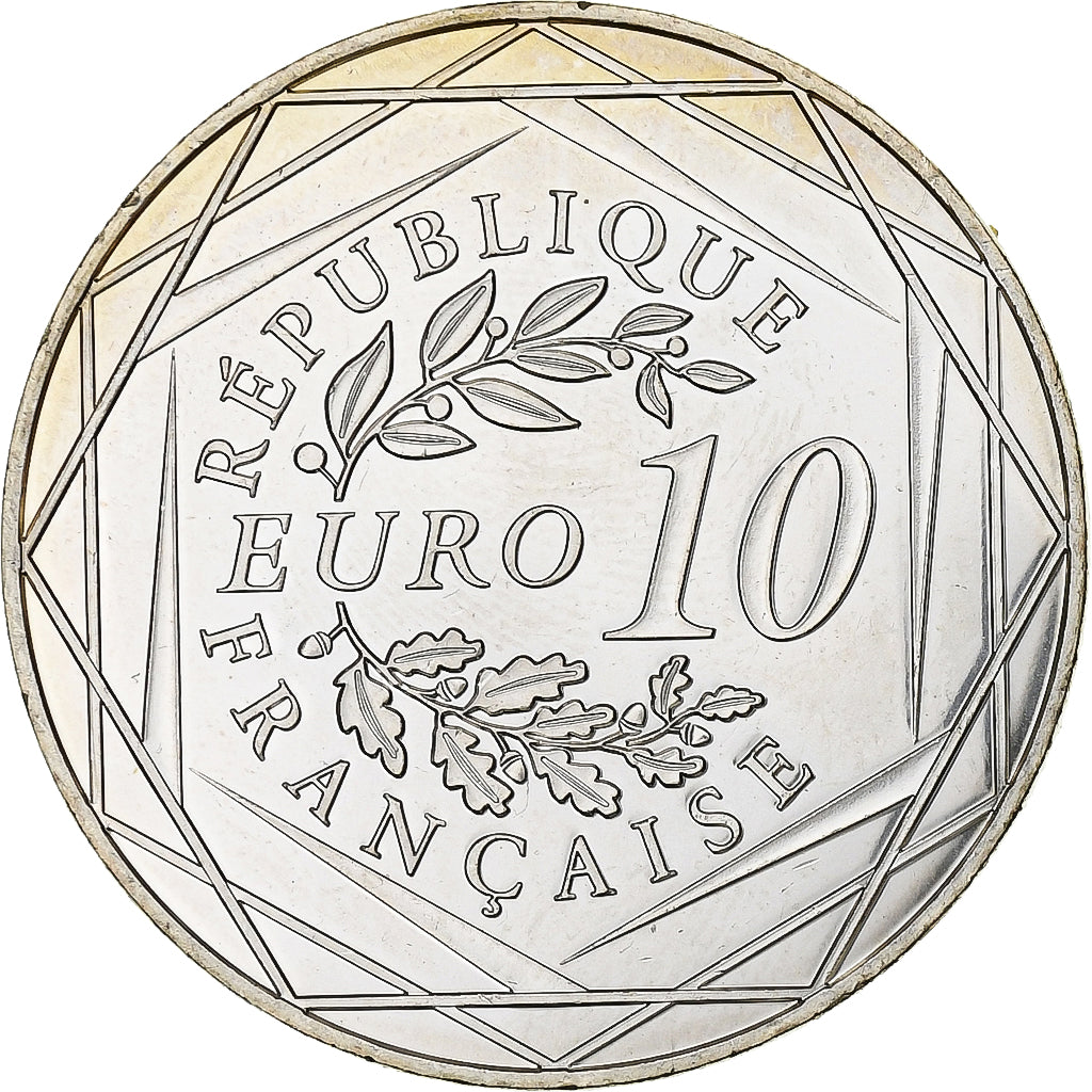France, 10 Euro, Coq, 2015, Monnaie de Paris, Silver, MS(64)