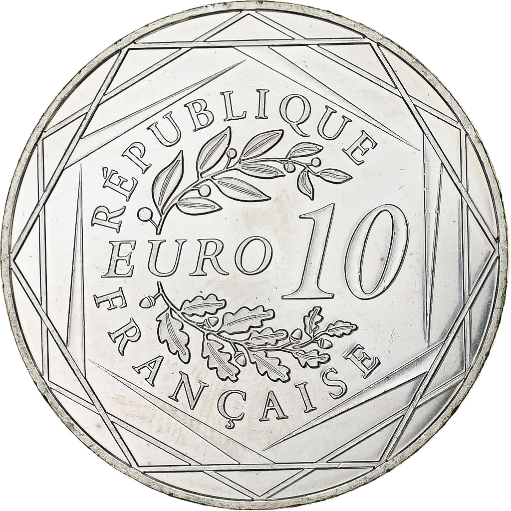 France, 10 Euro, Coq, 2015, Monnaie de Paris, Silver, MS(64)