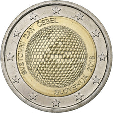 Slovenia, 2 Euro, Journée mondiale des abeilles, 2018, Bi-Metallic, MS(63)