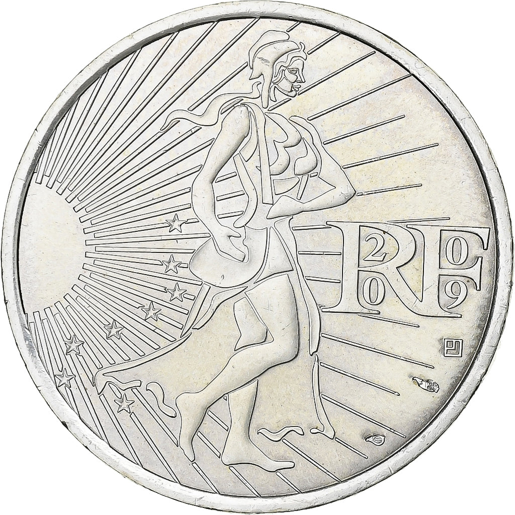 France, 10 Euro, Semeuse, 2009, Silver, MS(63)