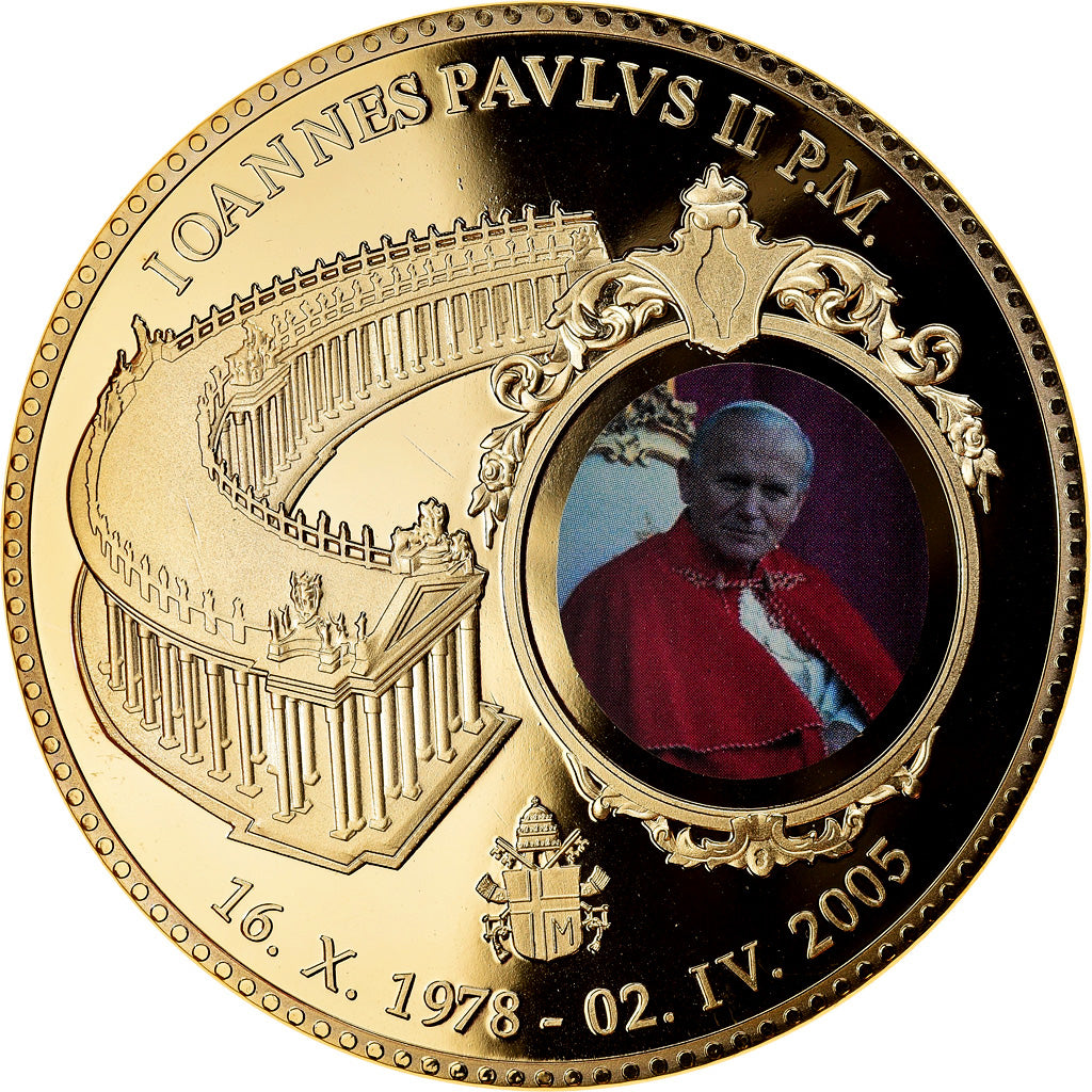 Vatican, Médaille, Pape Jean Paul II, 2005, FDC, Copper Gilt