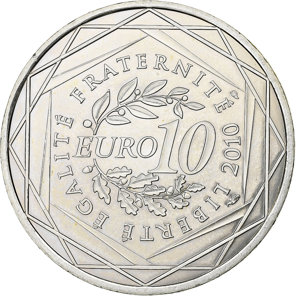 Francja, 10 Euro, 2010, Paris, Srebro, MS(60-62), KM:1648