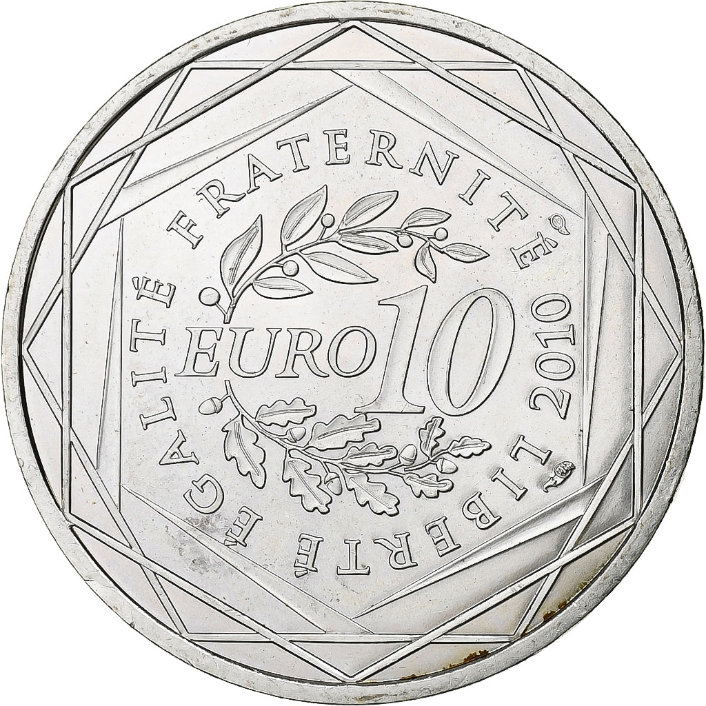 France, 10 Euro, Pays de la Loire, 2010, Paris, Silver, MS(60-62), KM:1648