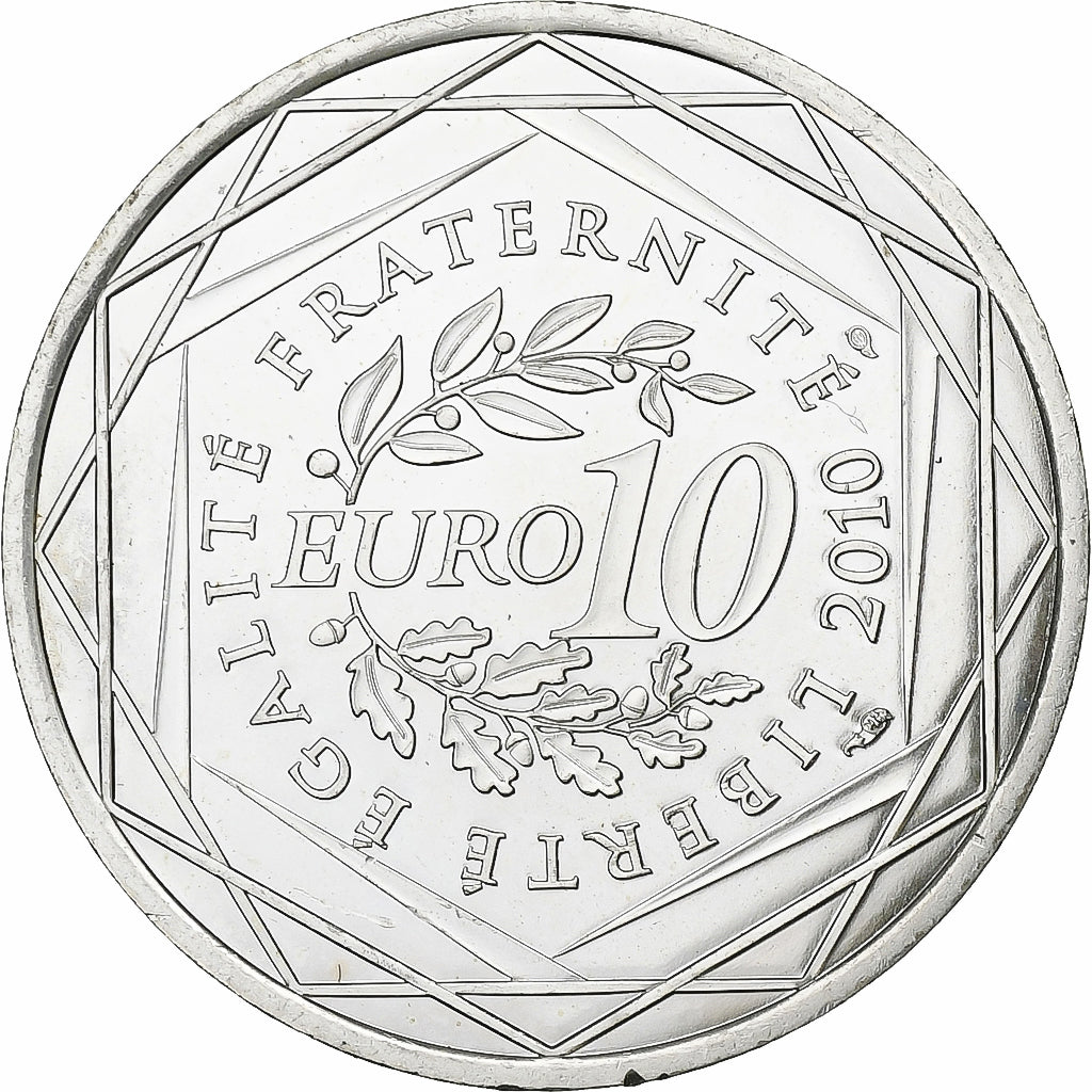 France, 10 Euro, 2010, Paris, Silver, MS(60-62), KM:1668