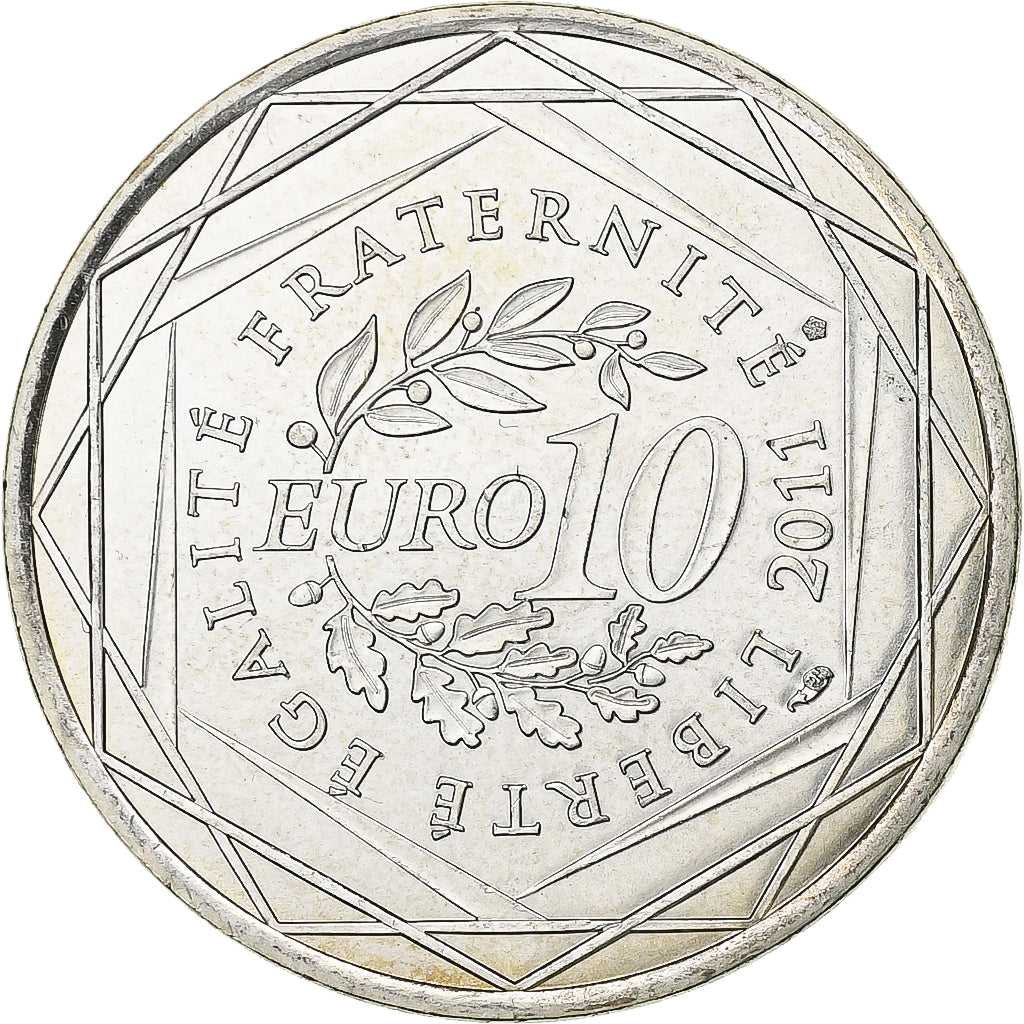 Francja, 10 Euro, 2011, Paris, Srebro, MS(60-62), KM:1727