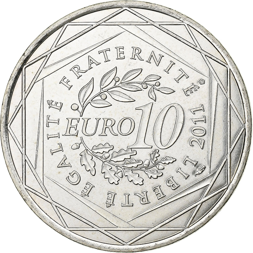 Francja, 10 Euro, 2011, Paris, Srebro, MS(63), KM:1738