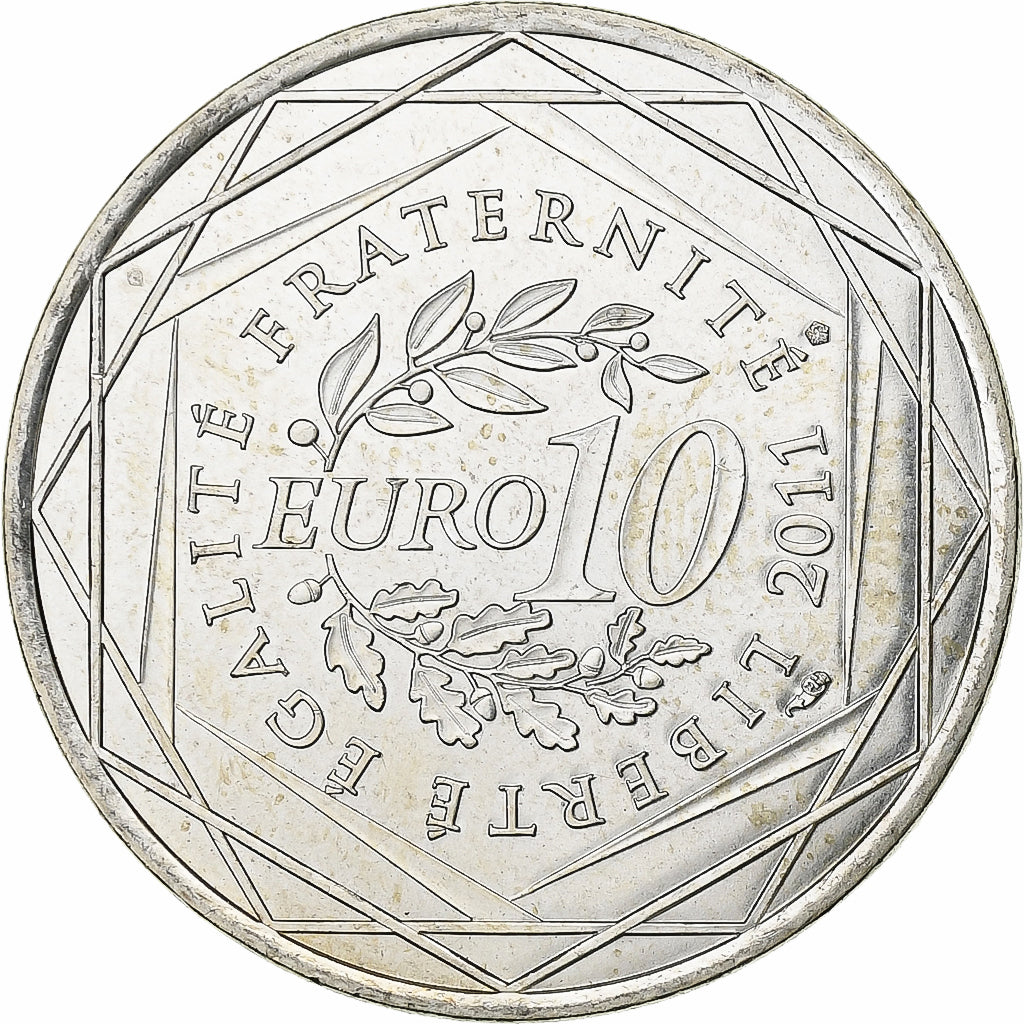 Francja, 10 Euro, 2011, Paris, Srebro, MS(63), KM:1731
