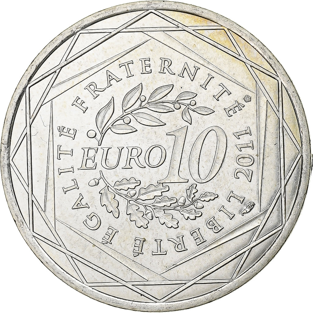 Francja, 10 Euro, Pays De La Loire, 2011, Paris, Srebro, MS(63), KM:1746