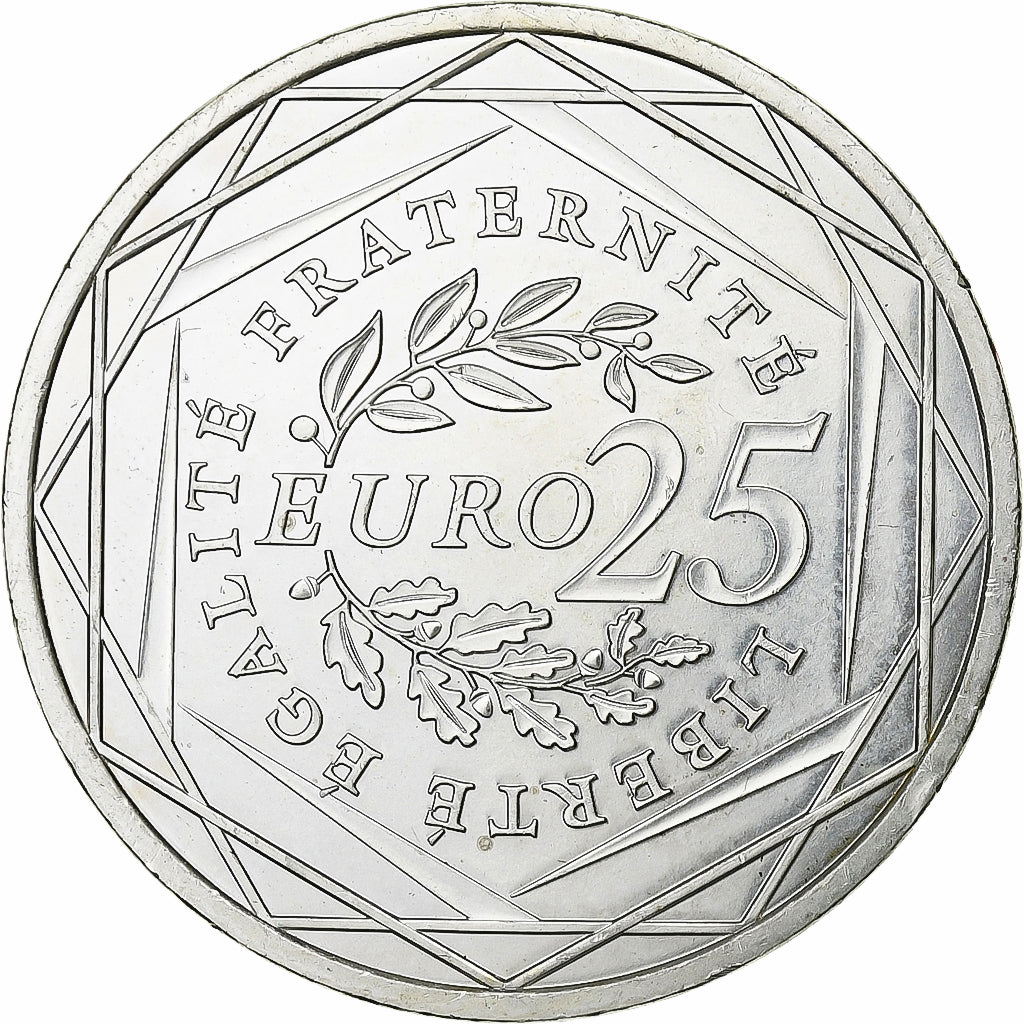 France, 25 Euro, 2009, Silver, MS(63), Gadoury:EU338, KM:1581