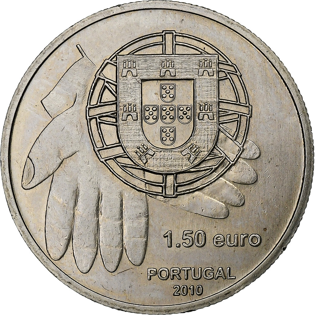 Portugal, 1.5 EURO, 2010, Copper-nickel, AU(55-58)