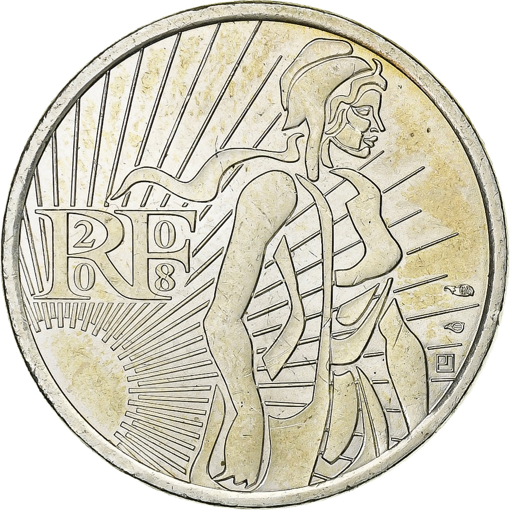Frankrijk, 5 Euro, Semeuse, 2008, Zilver, UNC-, KM:1534