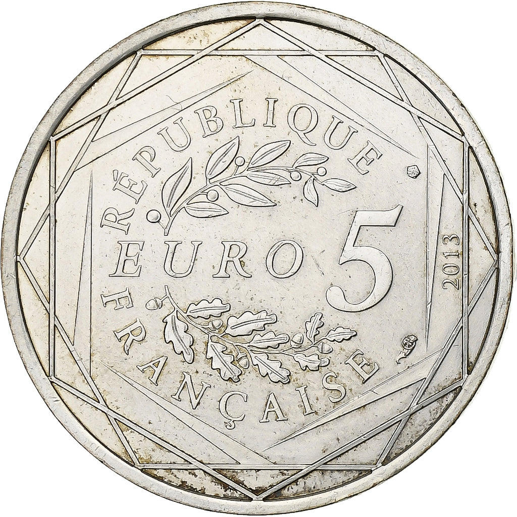 Francja, 5 Euros, Fraternité, 2013, Srebro, MS(60-62), Gadoury:EU647