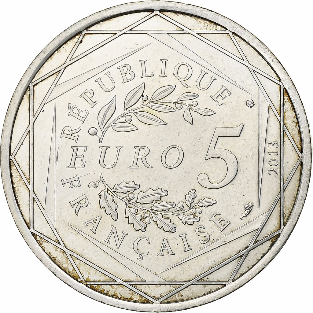 Francja, 5 Euros, Fraternité, 2013, Srebro, MS(60-62), Gadoury:EU647