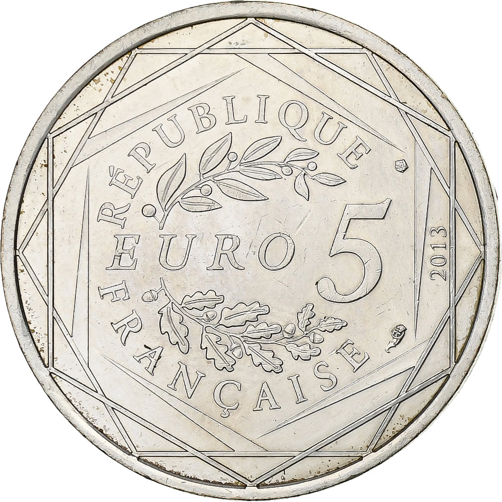 Francja, 5 Euros, Fraternité, 2013, Srebro, MS(60-62), Gadoury:EU647