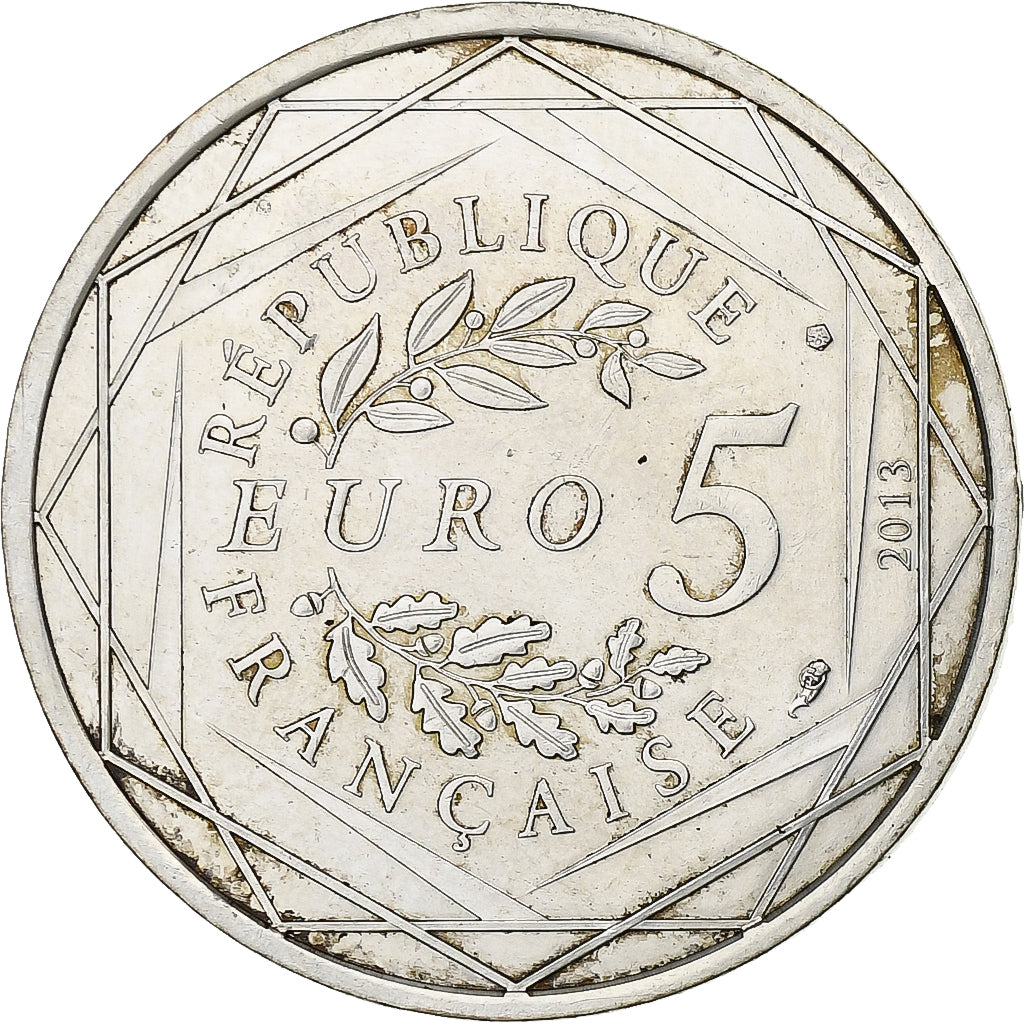 Francja, 5 Euros, Fraternité, 2013, Srebro, MS(60-62), Gadoury:EU647