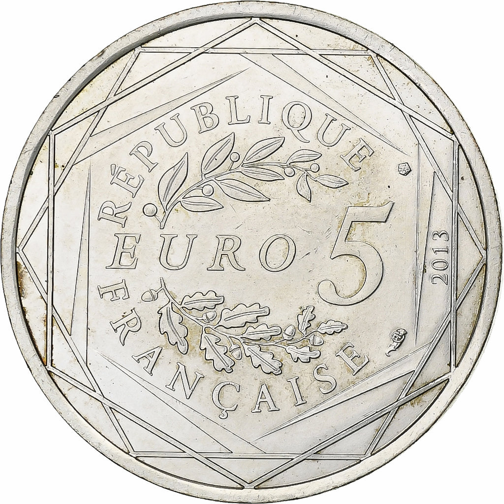 France, 5 Euros, Liberté, 2013, Silver, MS(60-62), Gadoury:EU647