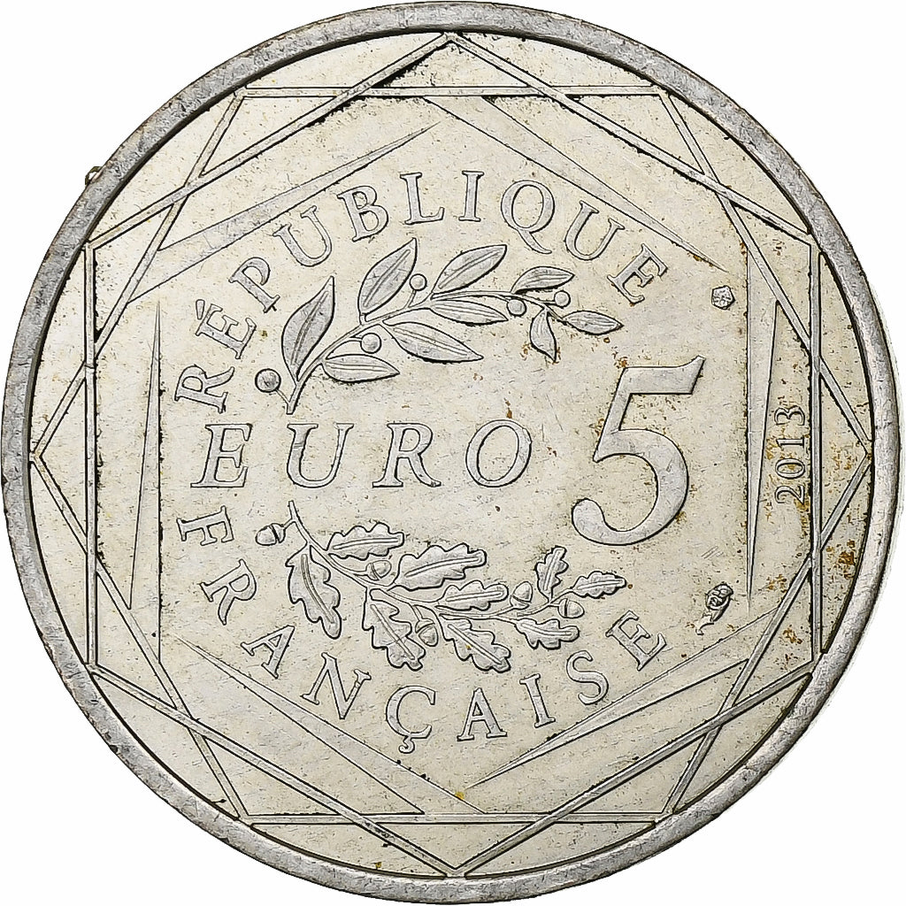 France, 5 Euros, Egalité, 2013, Silver, MS(60-62), Gadoury:EU647